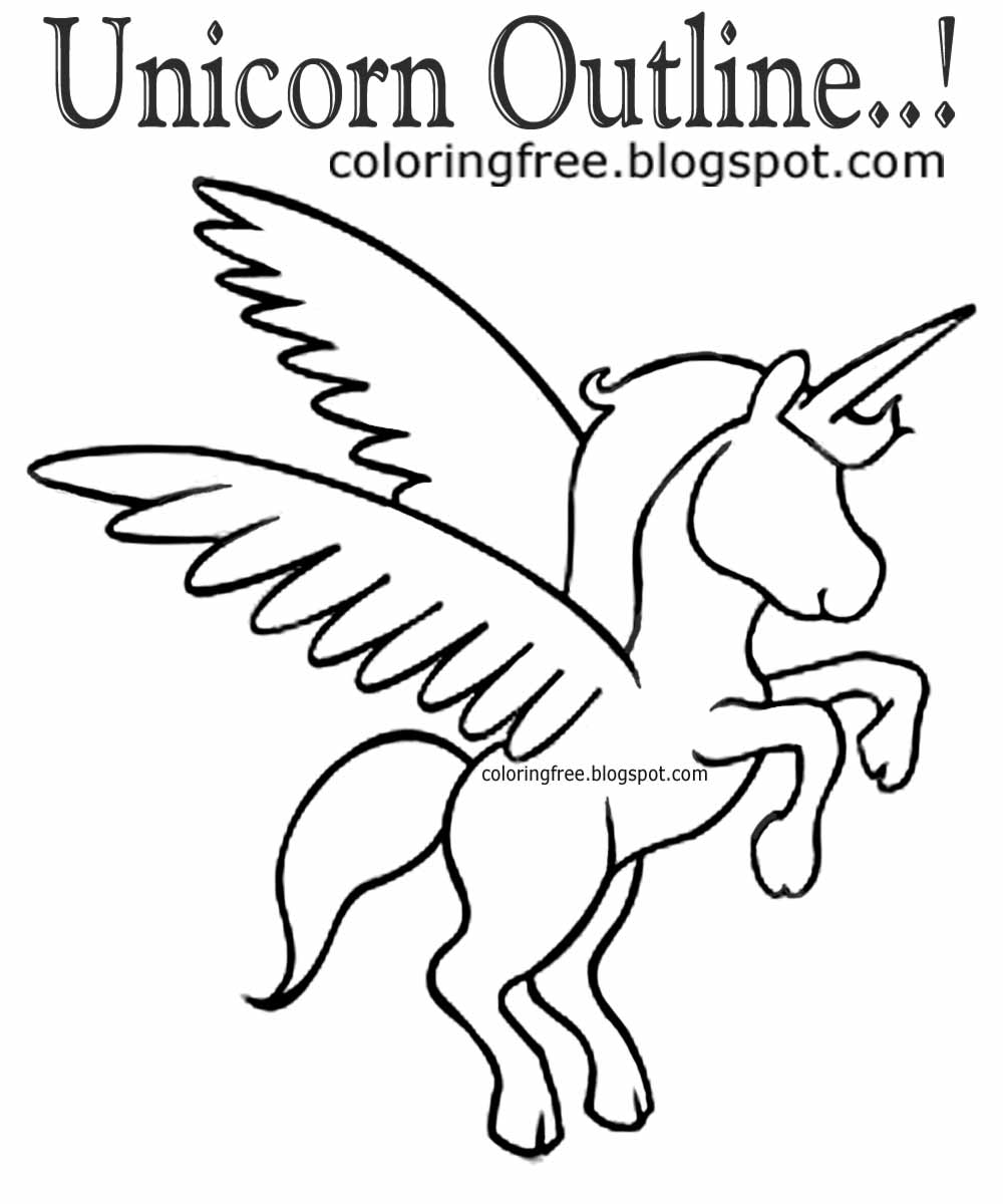 1000x1200 Printable Unicorn Drawing Mythical Coloring Book Pictures For Kids - Mythical Creatures Sketches