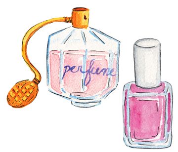 360x308 Out Of Nail Polish Remover Use Perfume - Nail Polish Sketch