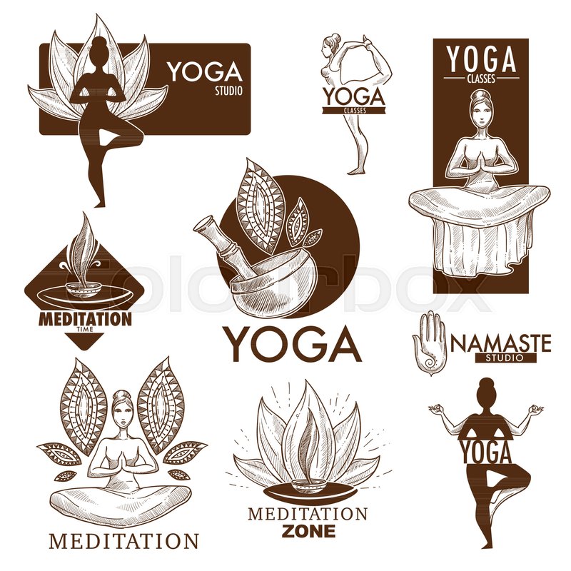 800x800 Yoga Studio Logo Sketch For Zen Meditation Club Or Yoga Classes - Namaste Sketch