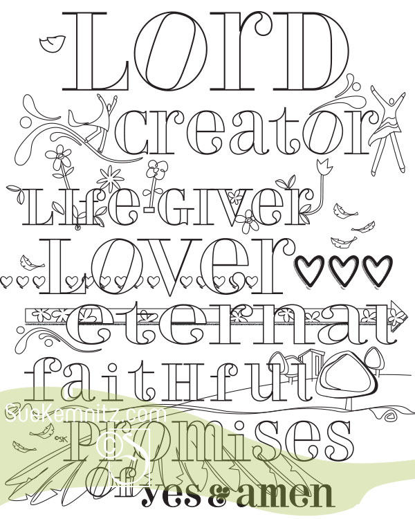 600x750 Lord. Names Of God. Coloring Page. Morning Sketch 200 - Name Sketch