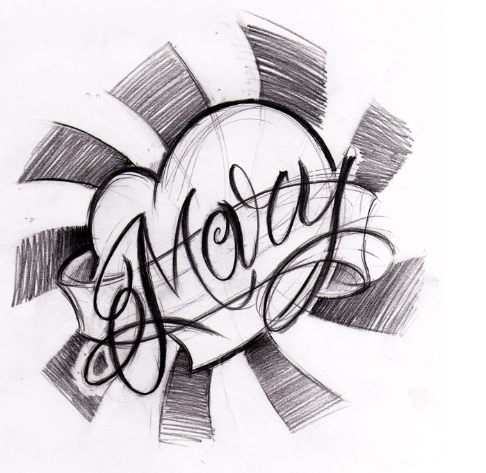 699x681 Sketch Mary By Willemxsm - Name Sketch