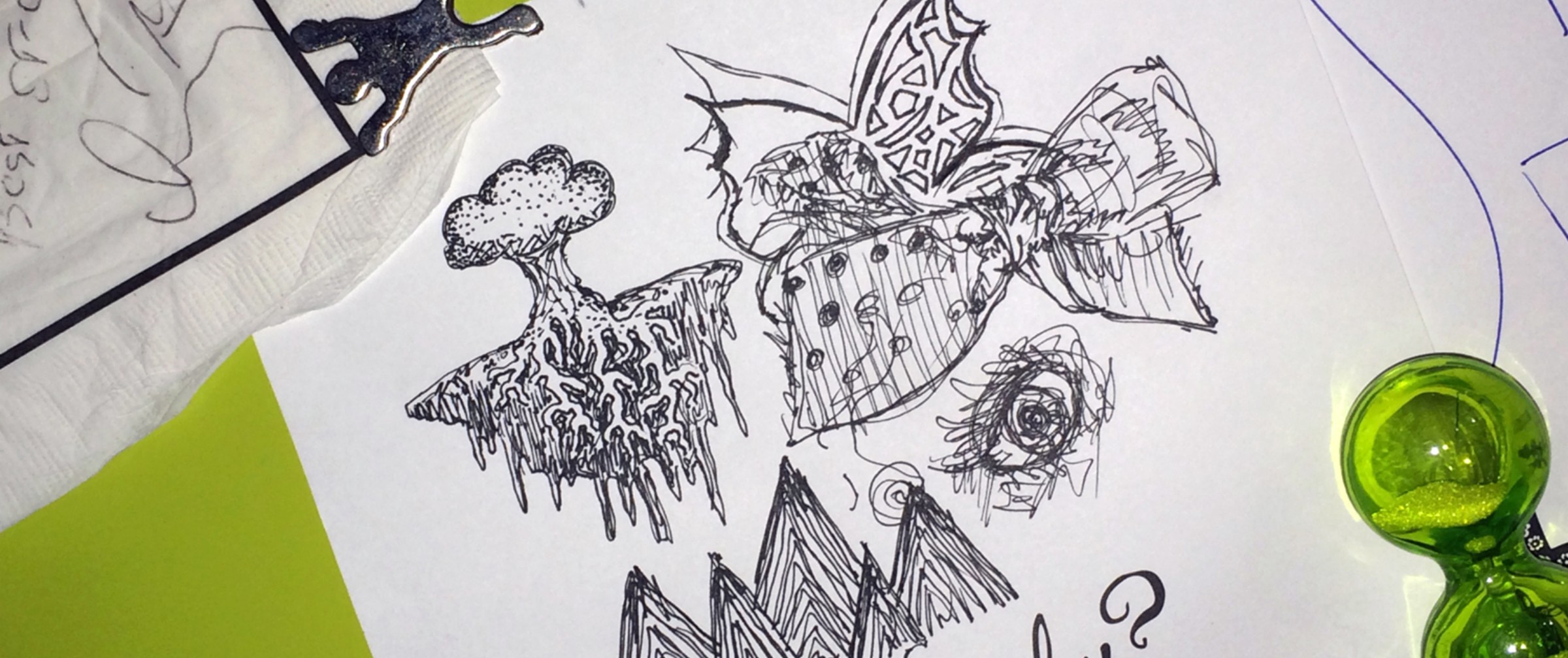 2400x1008 The Lost Art Of Napkin Sketching Lagniappe Life Amp Work Lessons - Napkin Sketch