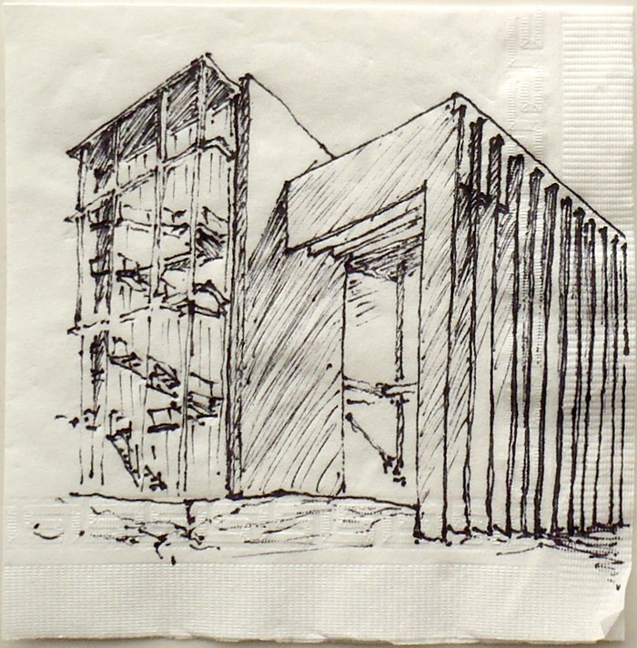 700x712 Vectorworks Sponsors Cocktail Napkin Sketch Contest - Napkin Sketch