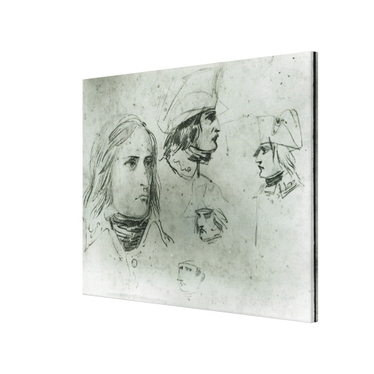 540x540 Sketches Of Napoleon Bonaparte, 1797 Canvas Print - Napoleon Sketch