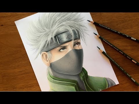 480x360 Drawing Naruto Characters Realistic Kakashi Hatake - Naruto Characters Sketches