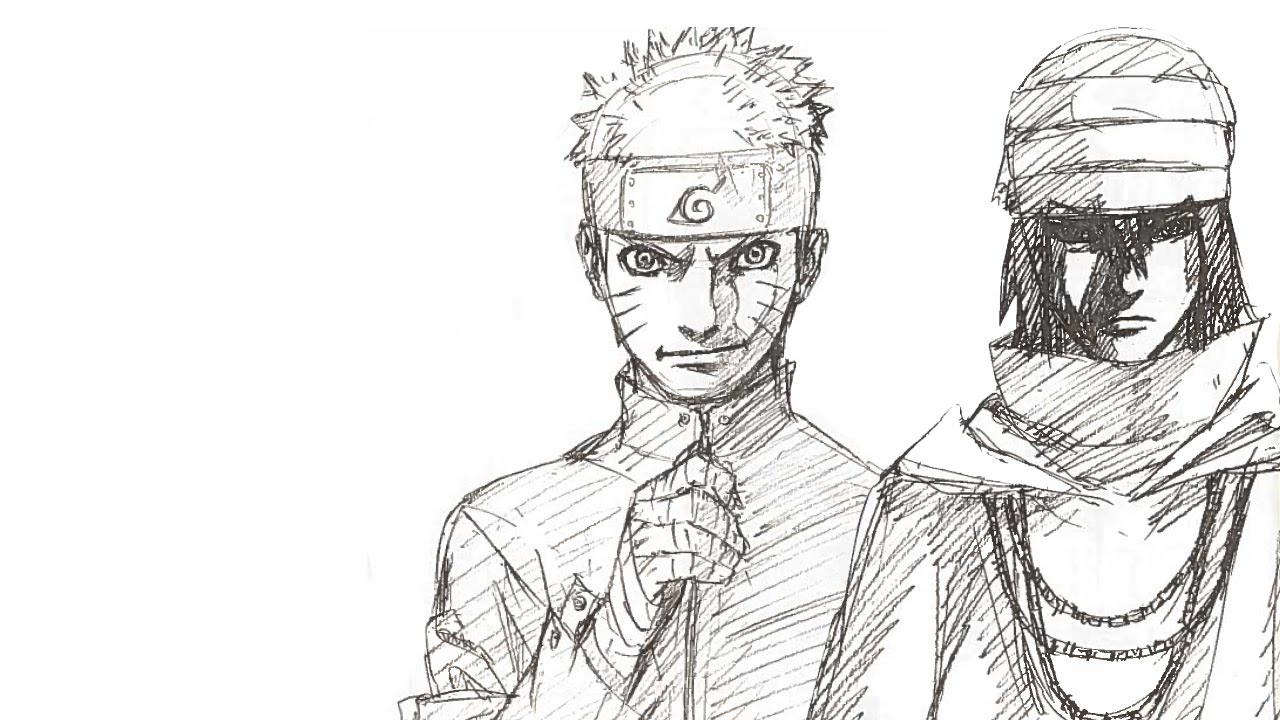 1280x720 Naruto The Last Original Characters Sketch - Naruto Sketch