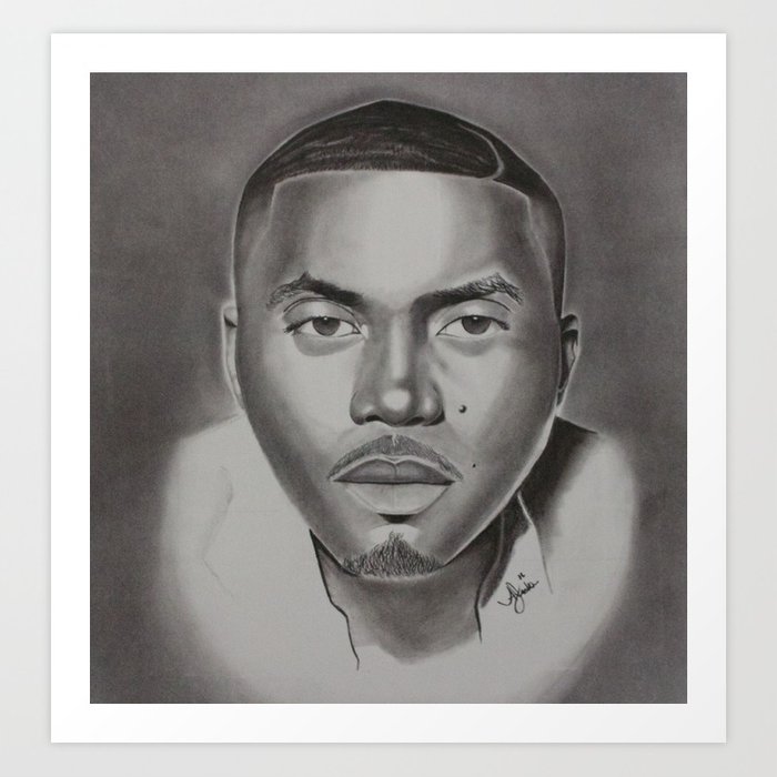 700x700 Nas Art Print By Adrianjackson Society6 - Nas Sketch