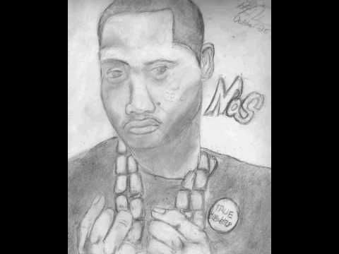 480x360 Nas Drawing Coming Outta Queens Bridge - Nas Sketch
