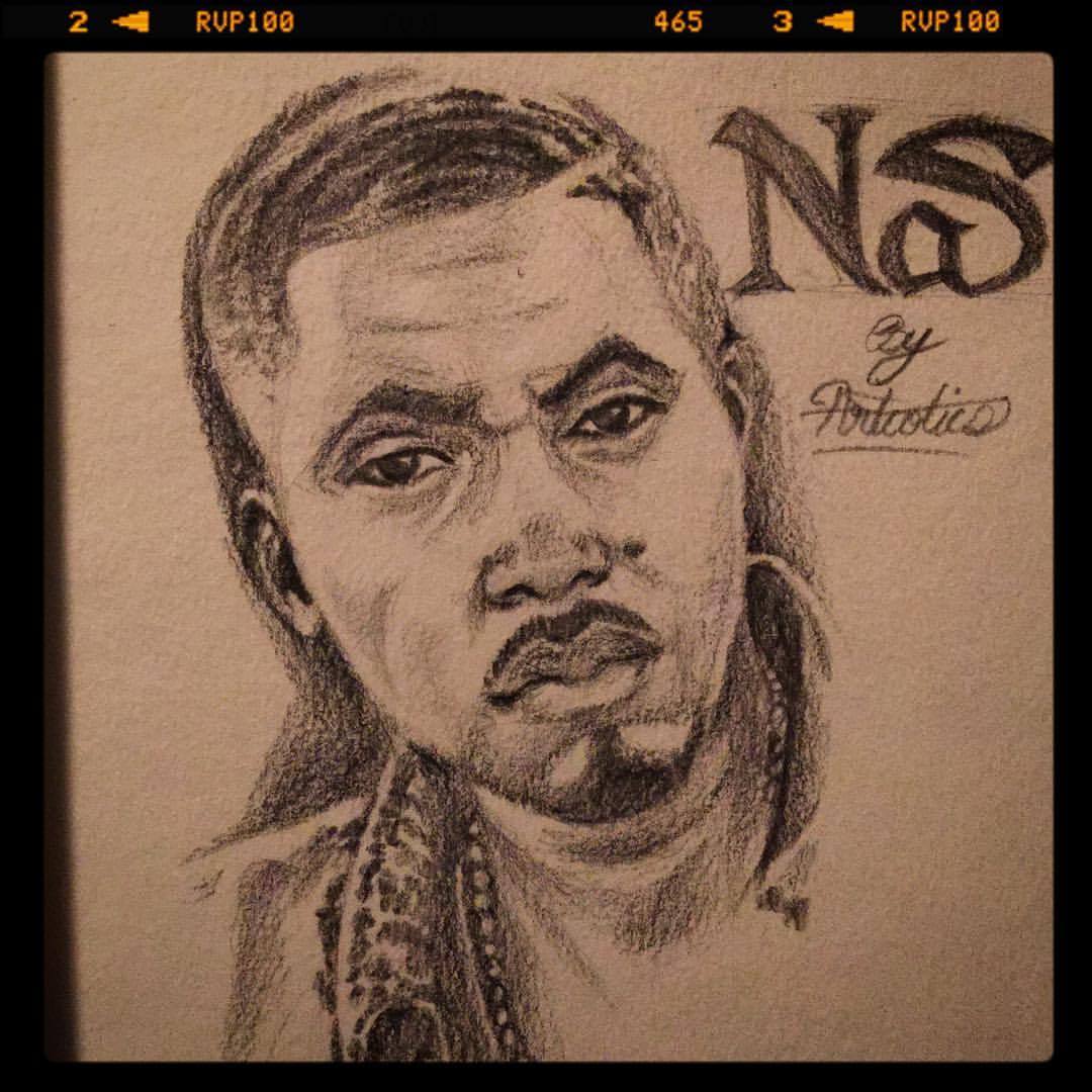1080x1080 Artcotics - Nas Sketch