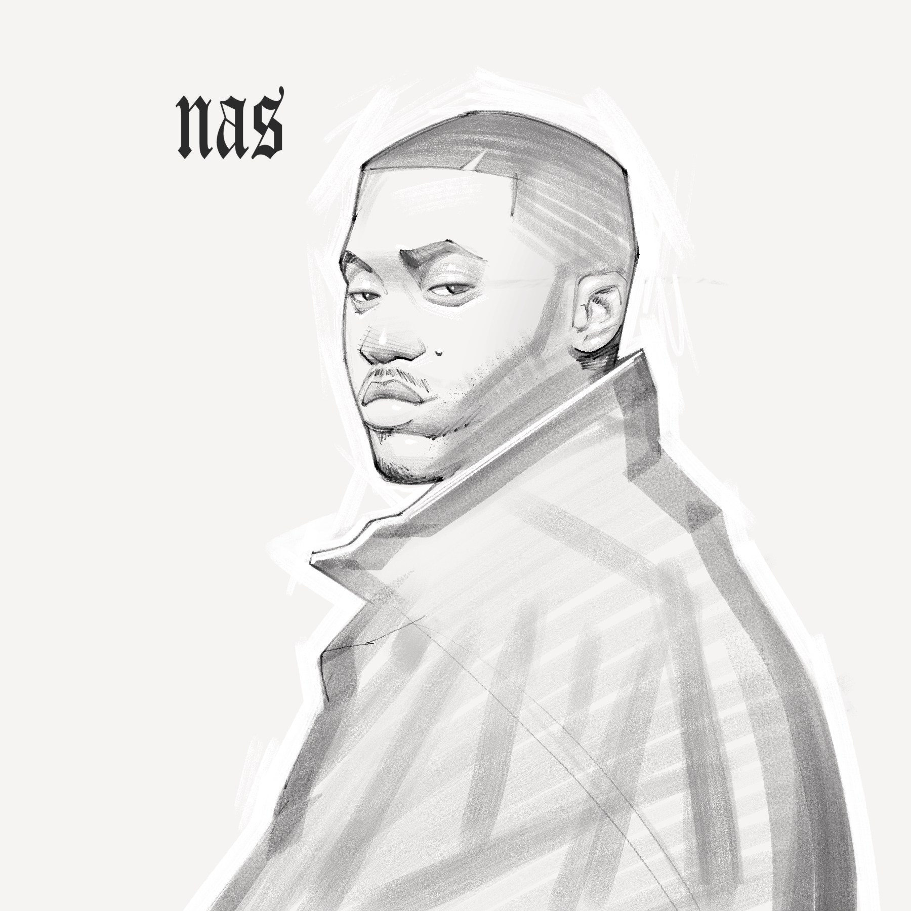 1800x1800 Nas Chuckpcomics - Nas Sketch