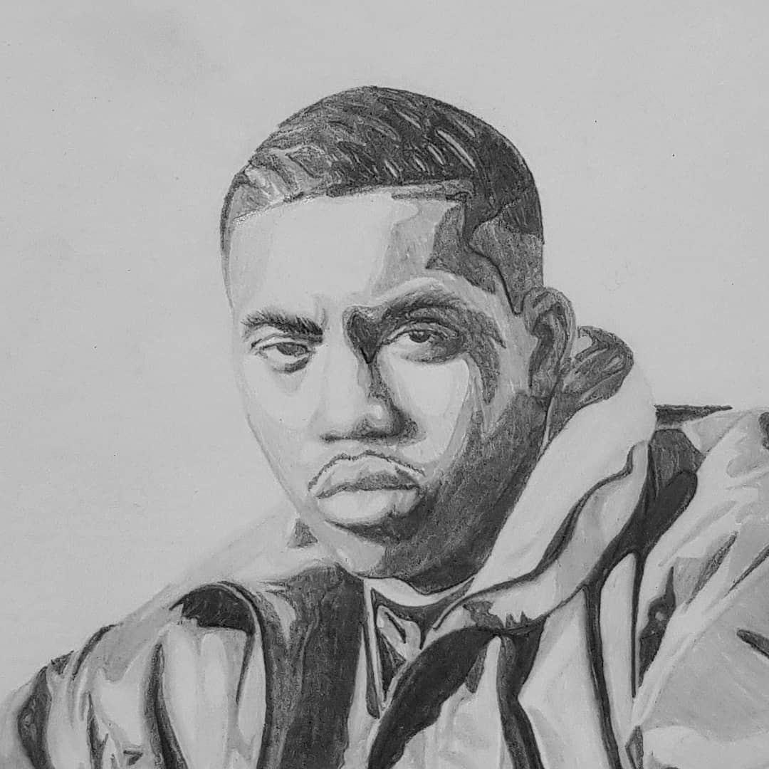 1080x1080 Nasart - Nas Sketch