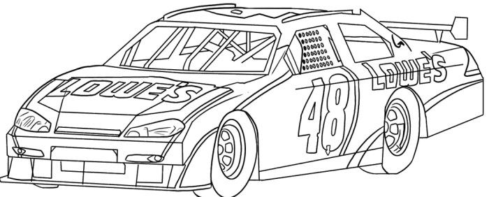 700x282 Nascar Race Car Sport Coloring - Nascar Sketch