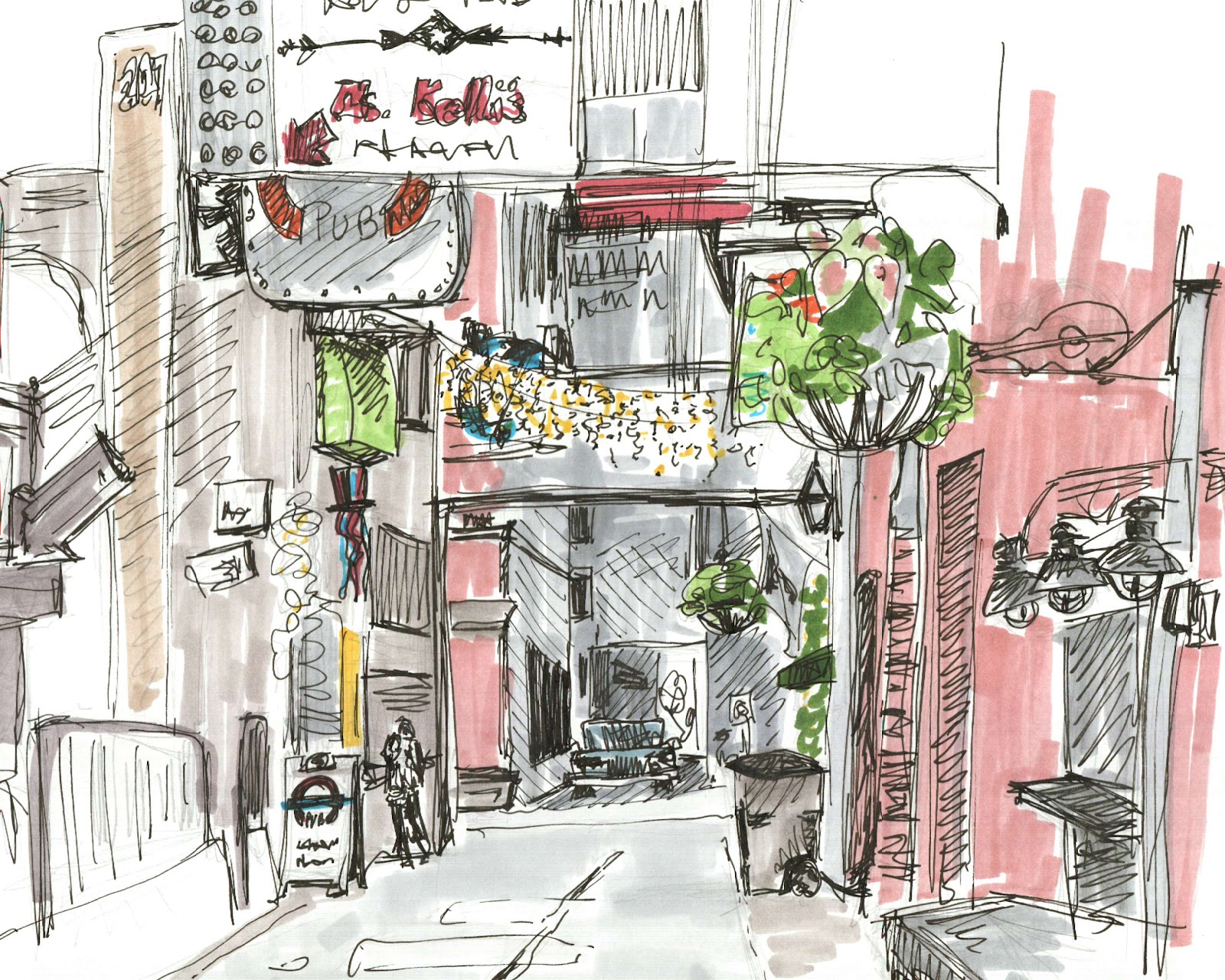 1600x1280 Lines On The Road Nashville, Tn - Nashville Sketch