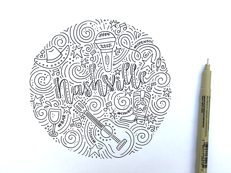 800x600 Nashville Concept Sketch By Olga Zakharova - Nashville Sketch