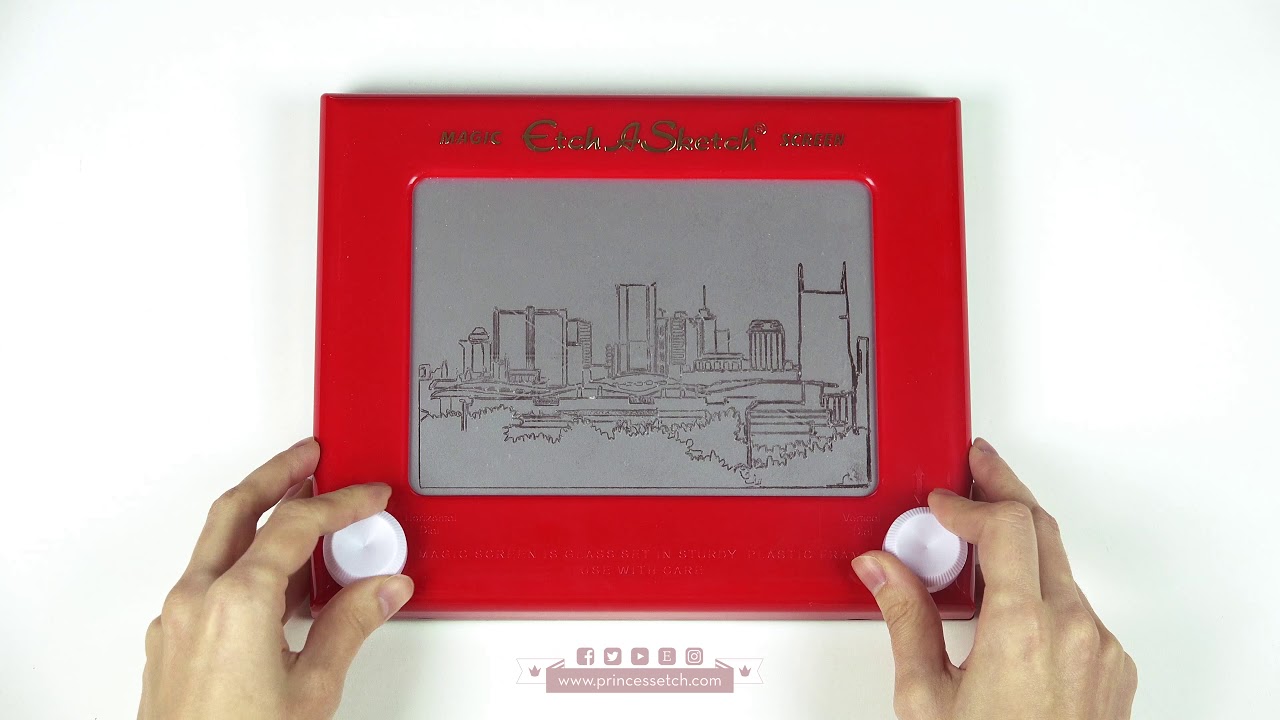 1280x720 Nashville Skyline Etch A Sketch Time Lapse Video - Nashville Skyline Sketch