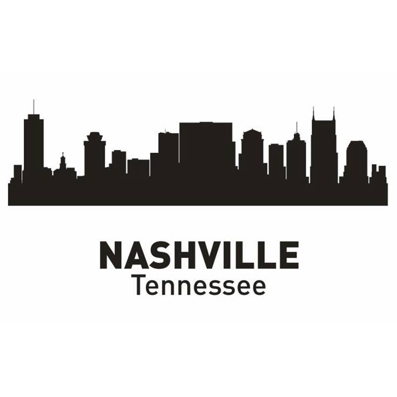 800x800 Buy Dctal Nashville City Decal Landmark Skyline - Nashville Skyline Sketch