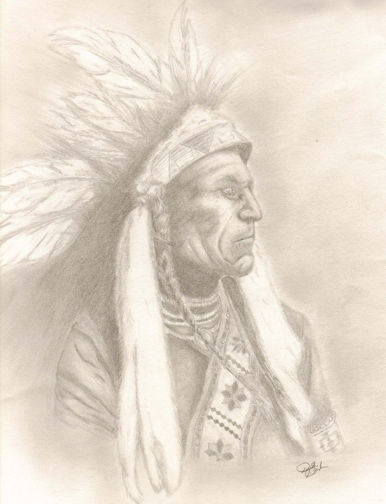783x1021 Native American Sketch By Nobodysfantasy - Native American Sketch