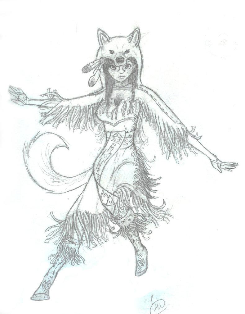 790x1011 Native American Sketch By Westernspice - Native American Sketch