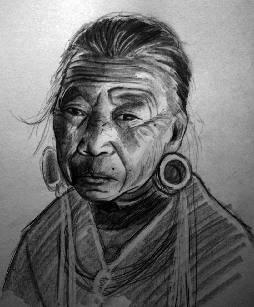 813x983 Native American Woman By Cassiesillustrations - Native American Woman Sketch