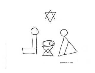 319x246 Geometric Shapes Nativity Scene ~ Mama Smiles - Nativity Scene Sketch