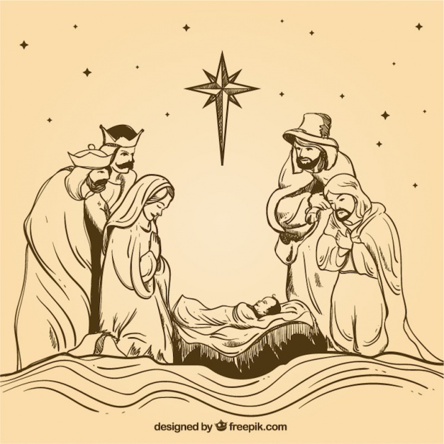Nativity Scene Sketch at Explore collection of