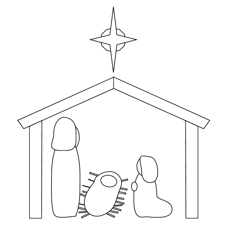 Nativity Scene Sketch at Explore collection of