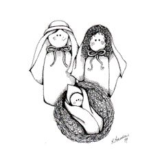 220x244 57 Best Nativity Drawings Images In 2018 Christmas - Nativity Scene Sketch