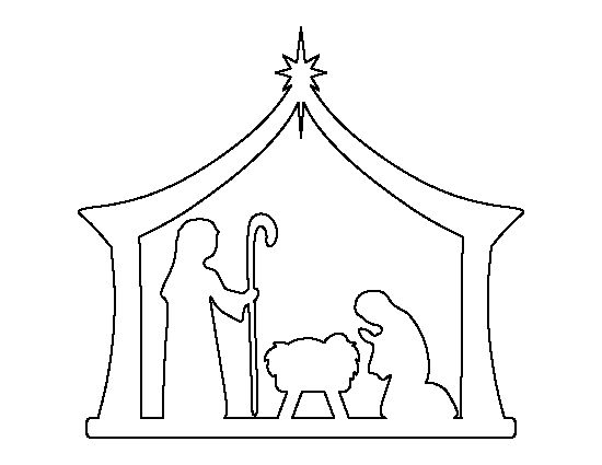 550x425 Pin By Muse Printables On Printable Patterns - Nativity Scene Sketch