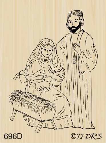 371x500 Small Nativity Scene Rubber Stamp By Drs Designs Arts - Nativity Scene Sketch