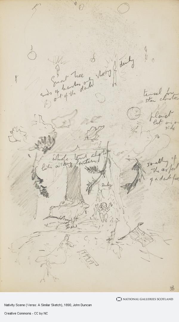600x1077 Nativity Scene (Verso A Similar Sketch) National Galleries Of - Nativity Sketch