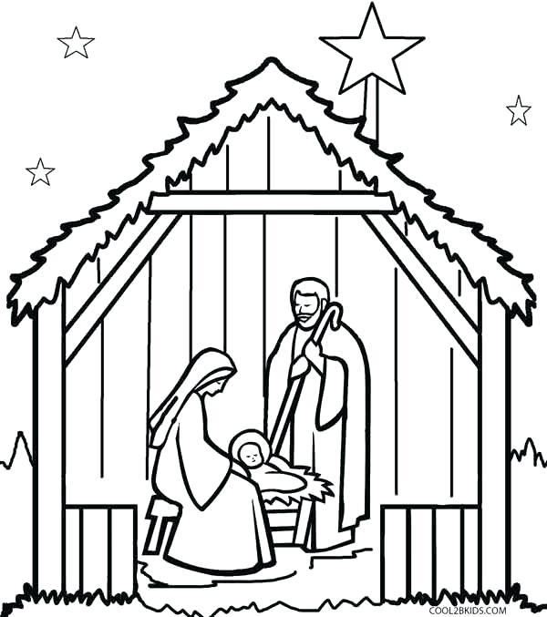 600x677 The Nativity Drawing, Pencil, Sketch, Colorful, Realistic Art - Nativity Sketch