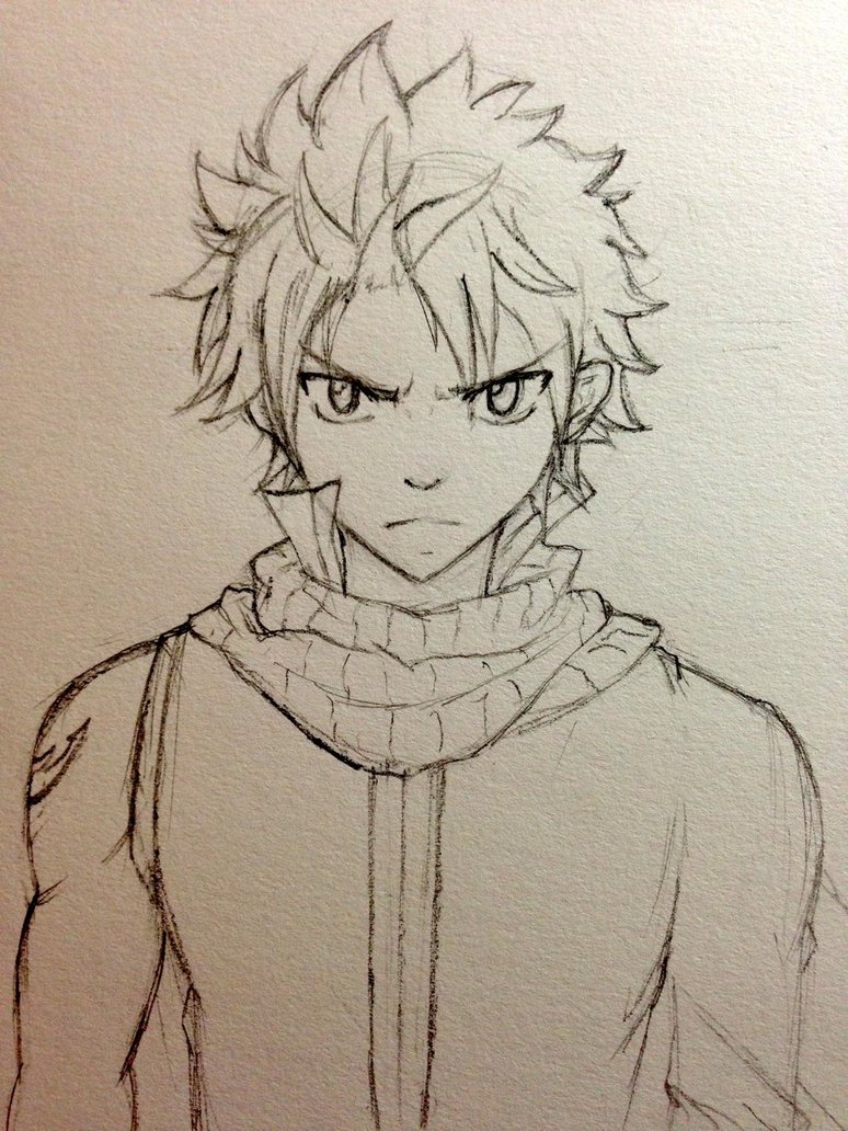 Natsu Sketch at PaintingValley.com | Explore collection of Natsu Sketch