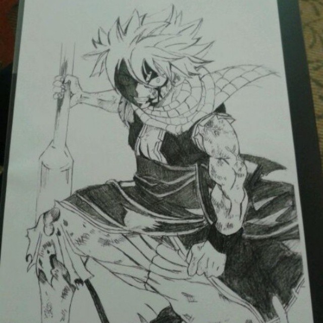 640x640 Natsu Dragneel Sketch By Boywhocried - Natsu Sketch