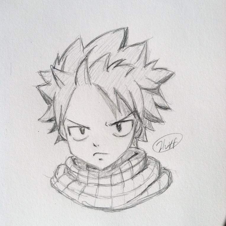 764x764 Drawing Fairy Tail - Natsu Sketch