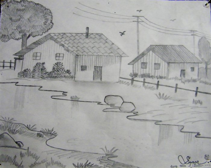700x556 Pencil Sketches Nature Scene Archives - Natural Scene Sketch
