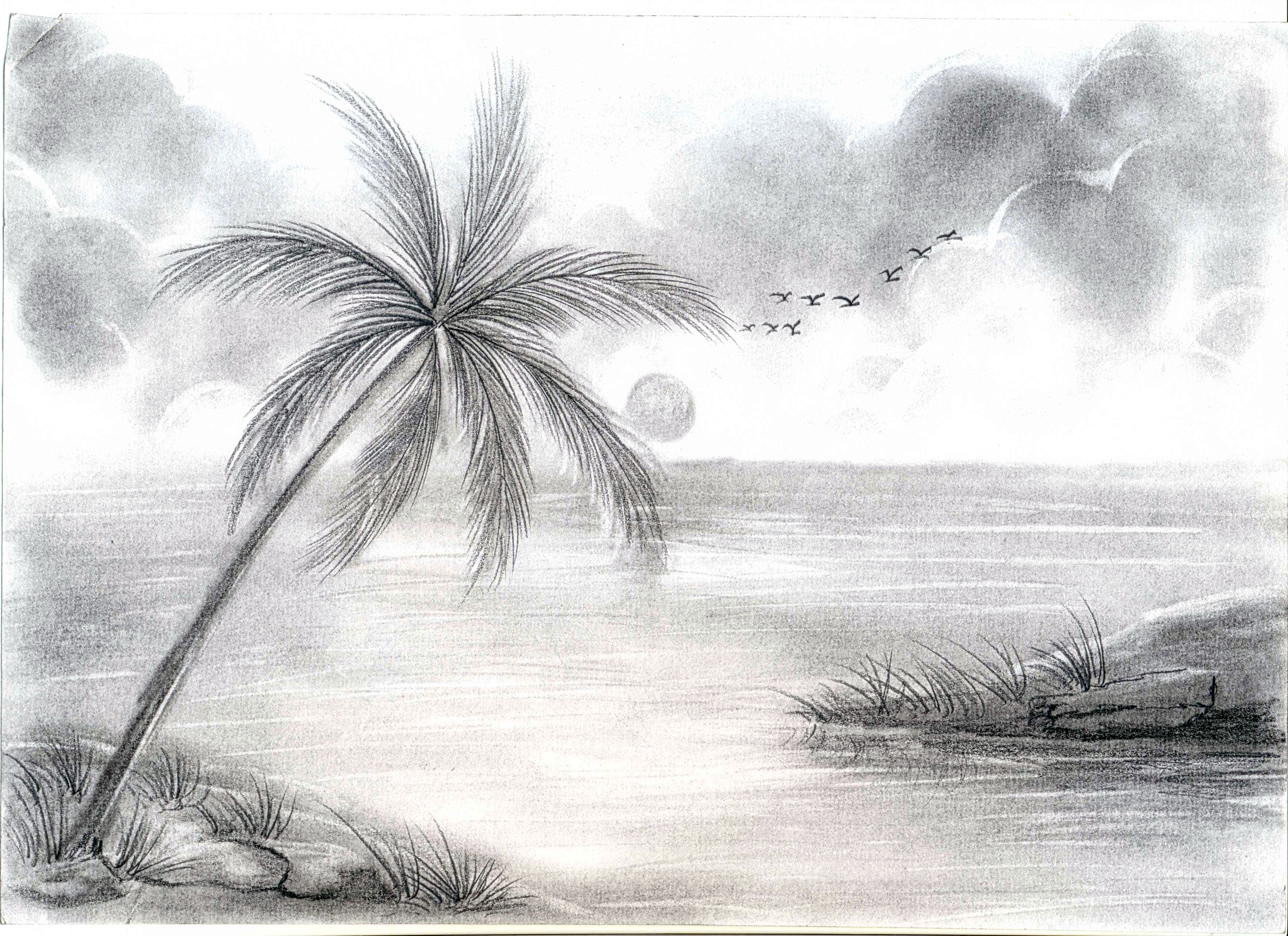 Natural Scenery Sketch at Explore collection of