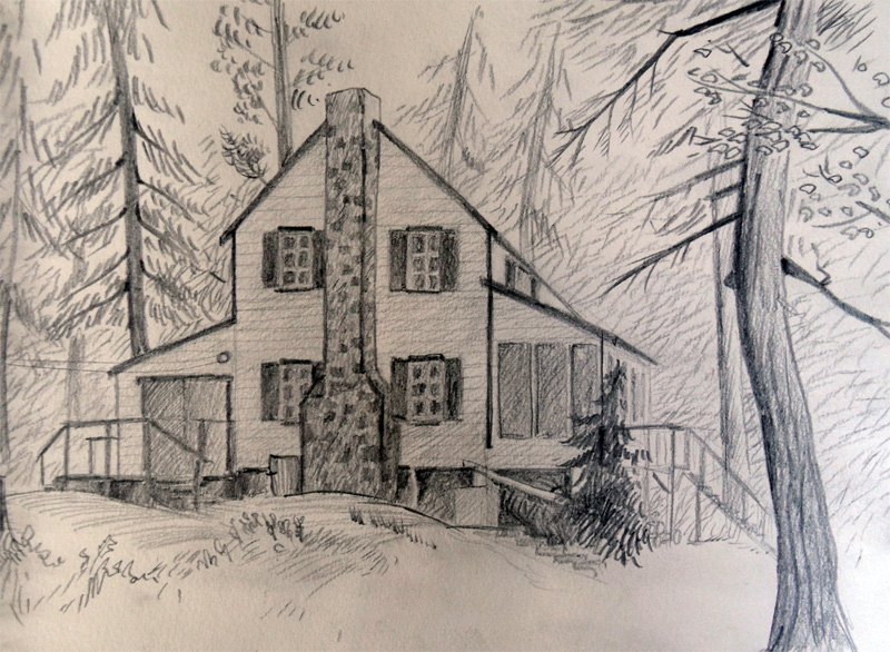 800x586 Collection Of Sketch Nature Drawing High Quality, Free - Nature Drawing Sketch