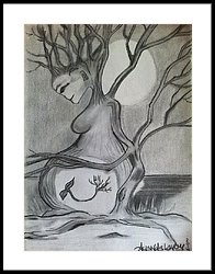 196x250 Our Mother Nature Sketch Drawing By Amanda Lavoy - Nature Sketch Images