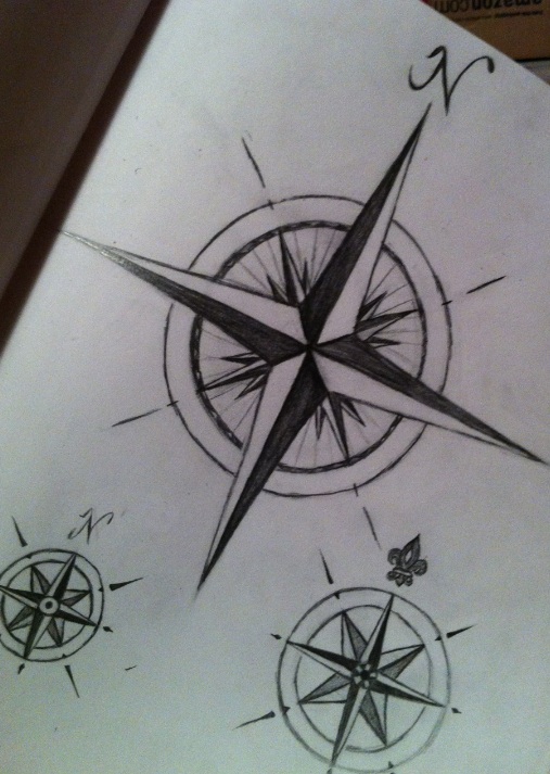 507x713 Nautical Compass Tattoo Sketch In 2017 Real Photo, Pictures - Nautical Compass Sketch