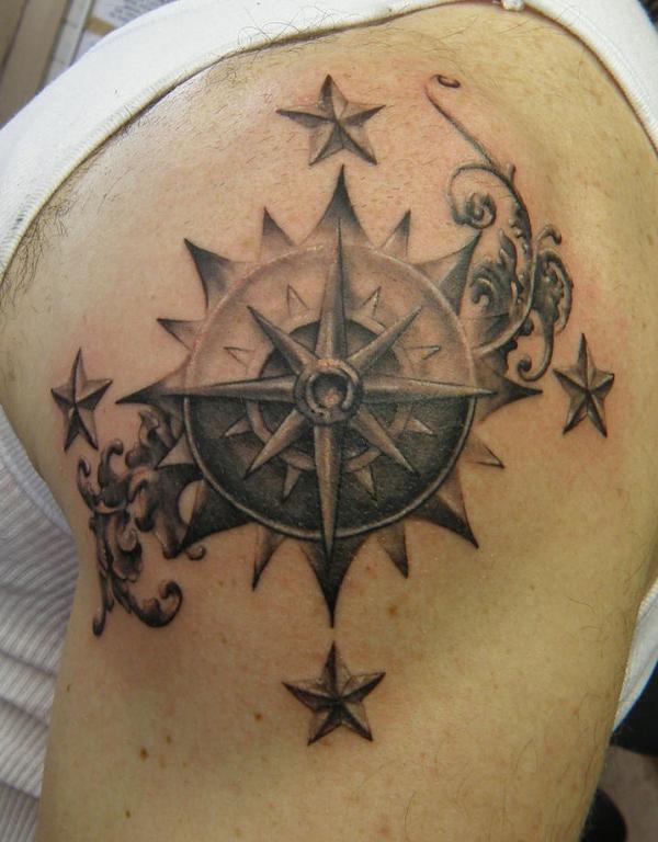 600x768 Nautical Compass Tattoo Sketch - Nautical Compass Sketch