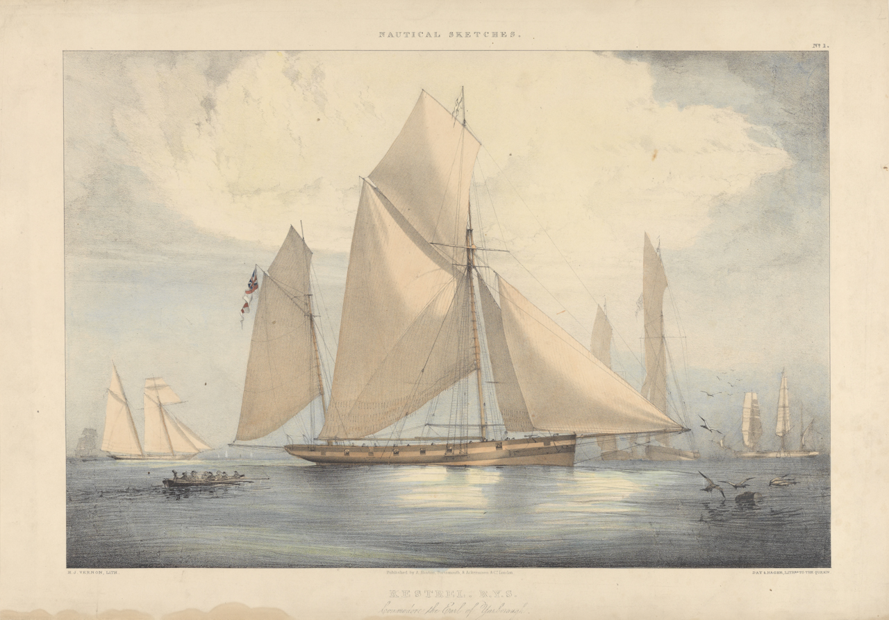 1280x893 Nautical Sketches No.1. Kestrel R.y.s. Commodore The Earl Of - Nautical Sketches