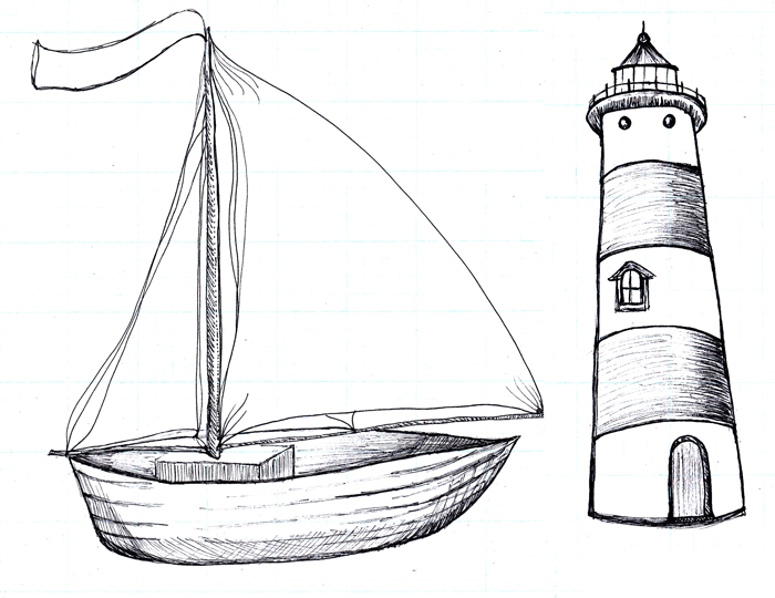 700x540 Trust The Journey Nautical Theme Wall Art Sunny Spot Studio - Nautical Sketches