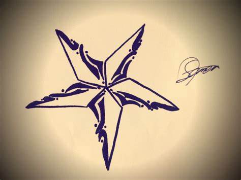 474x355 Nautical Star Drawings For Tattoos. How To Draw A Nautical Star Step - Nautical Star Sketch