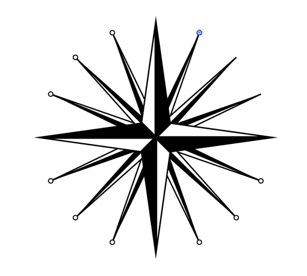 600x541 Drawn Compass Nautical Star - Nautical Star Sketch