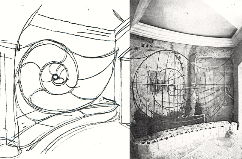 807x531 Kukulcan Nautilus Sketch And Frame - Nautilus Sketch