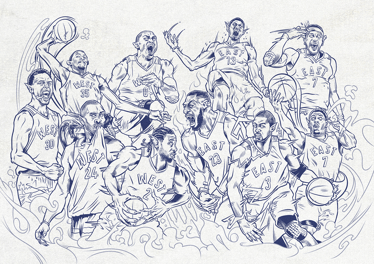 Nba Sketch At Explore Collection Of Nba Sketch