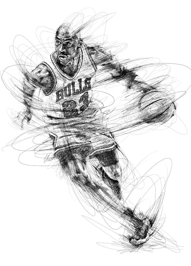 650x905 Yellowmenace Nba Basketball Art Collection - Nba Sketch