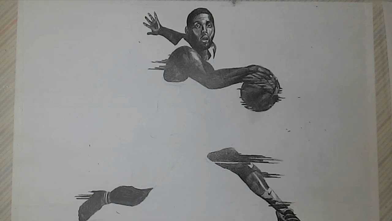 1280x720 Character Sketch(Nba 3) Drawing Kyrie Irving - Nba Sketch