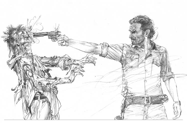 750x513 Neal Adams Walking Dead Rick - Neal Adams Sketch