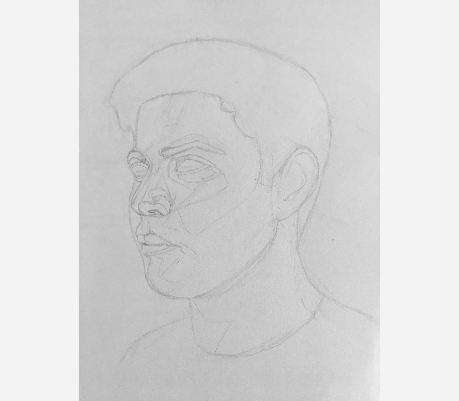 1600x1399 How I Learned To Draw Realistic Portraits In Only 30 Days - Neck Sketch